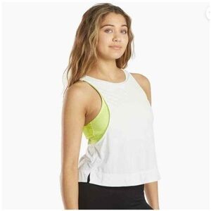 NWT Free People FP Movement Rise To Run Cami White Yellow XS